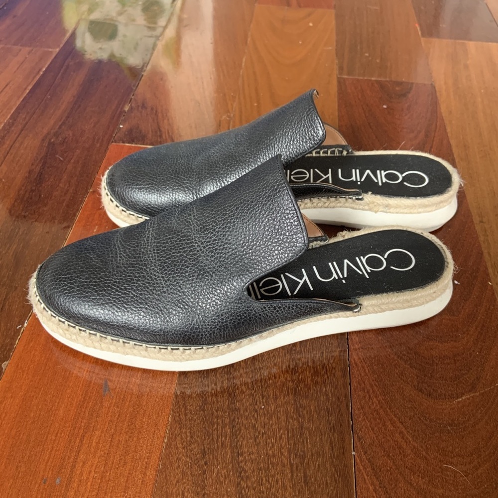 Calvin Klein leather slides